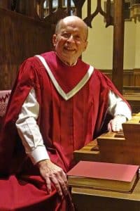 Philip Brunelle in his director's robe